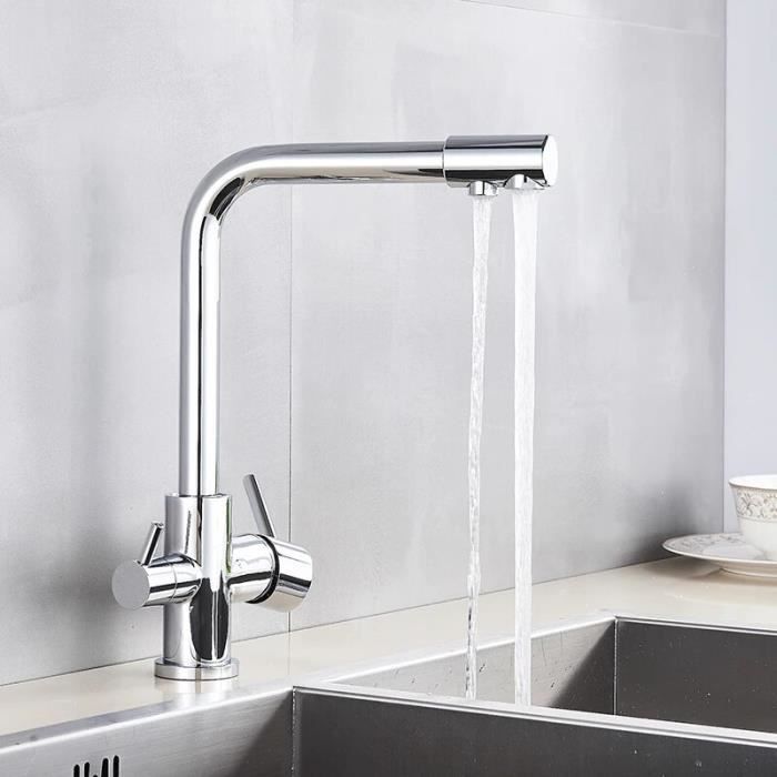 Robinet De Cuisine Waterworks Easton – Pont 2 Trous – Col De Cygne Chrome – Occasion
