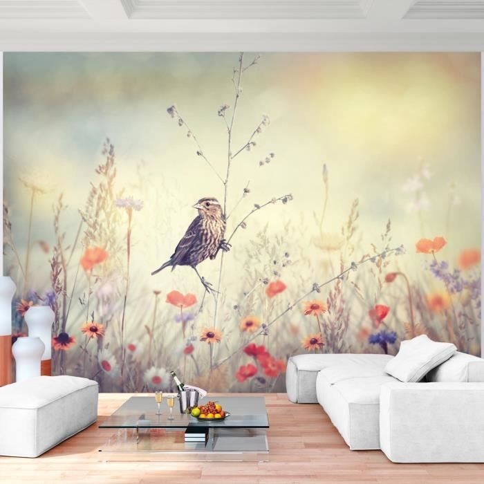 Runa art Papier Peint Intissé Tapisserie Oiseaux Fleurs 308x220 cm - 7 ...