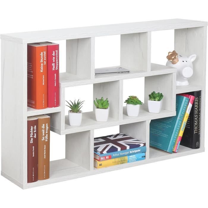 Étagère de rangement en bois réglable pour livres