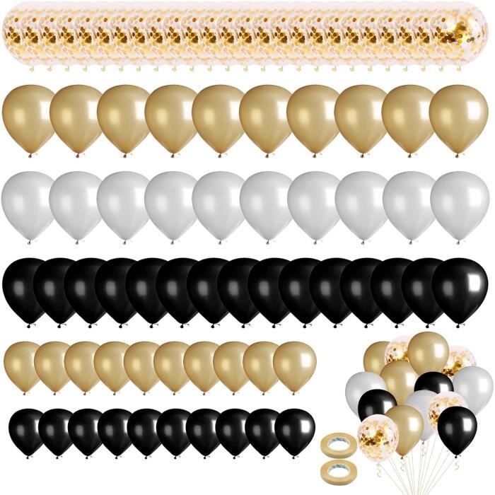 Ballon Anniversaire,Ballon Gonflable,60 Pièces Doré Argent Confettis Ballons Argent Blanc Ballon Anniversaire,Ballon Gonflable,60 Pièces Doré Argent Confettis Ballons Argent Blanc