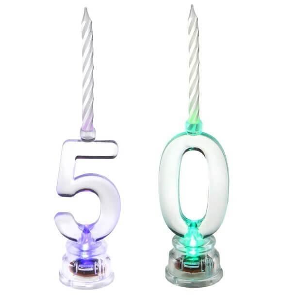 1 Pack Decoration De Gateau Anniversaire Avec Bougie Led Chiffre 50 Ref 5861 Cdiscount Maison