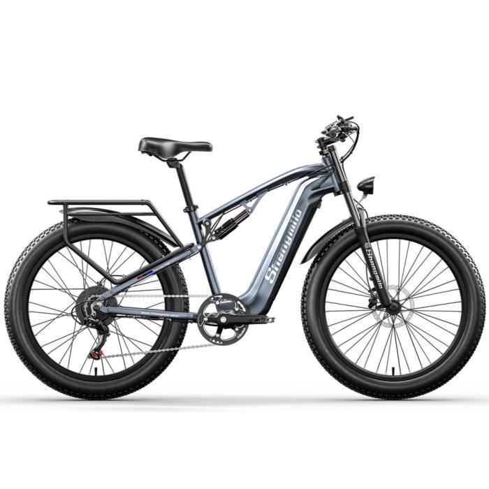 Shengmilo MX05 - Vélo électrique - E-Bike 26'' - électrique fat bike - Batterie Samsung 48V17.5 AH - 1000W Bafang - Gris