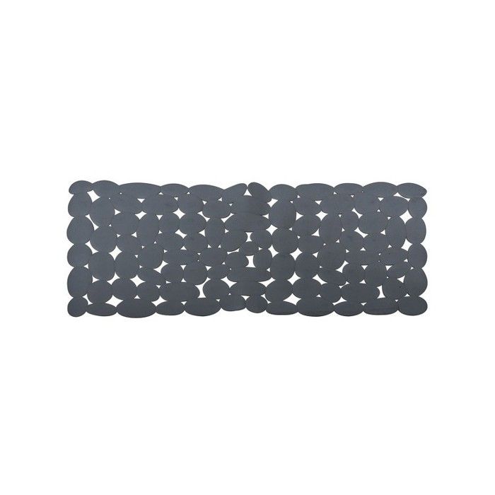Tapis Antidérapant Pour Baignoire Alaska - PVC Mousse Avec Ventouses - 71 X 36 Cm - Noir - Trous De Drainage Anti-moisissure - 10