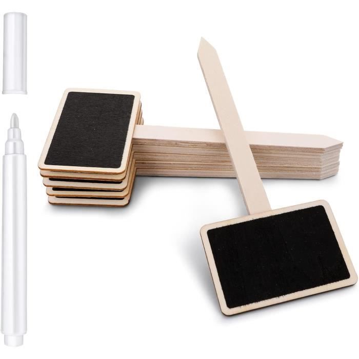 Lot De 20 étiquettes De Plantes En Bois Pour Pot De Fleurs - Étiquettes