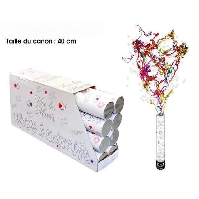 Canon à confettis Relaxdays or - papier - popper de party 40 cm - mariage  