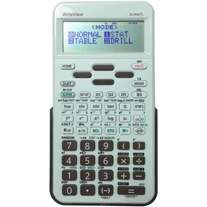 Calculatrice Bureau Sharp EL320WB - 12 Chiffres, Affichage Inclinable, Alimentation Batterie/solaire - Blanc