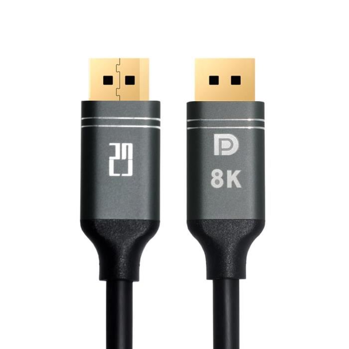 Hdmi To Displayport SWITCHFLUX Câble DisplayPort Vers HDMI [8K @ 60 Hz, 4K @ 120 Hz, 2K @ 144 Hz] 1,8 M DP 1.4 Vers HDMI 2.1 Cordon Tressé Unidirectionnel Compatible HDCP
