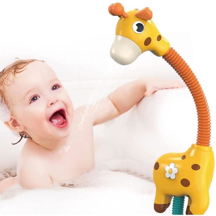 Jouet de pommeau de douche de bain pour tout-petits girafe, jouet de bain pour bébé, jouet de baignoire pour arroseur, adapté aux