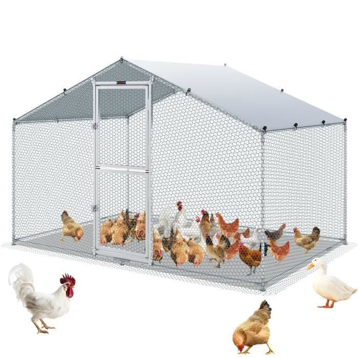 Bâche Isolante Pour Poulailler D'hiver - Tissu Enduit Argent Anti-UV, 57x43 Pouces, Fixation Crochet S