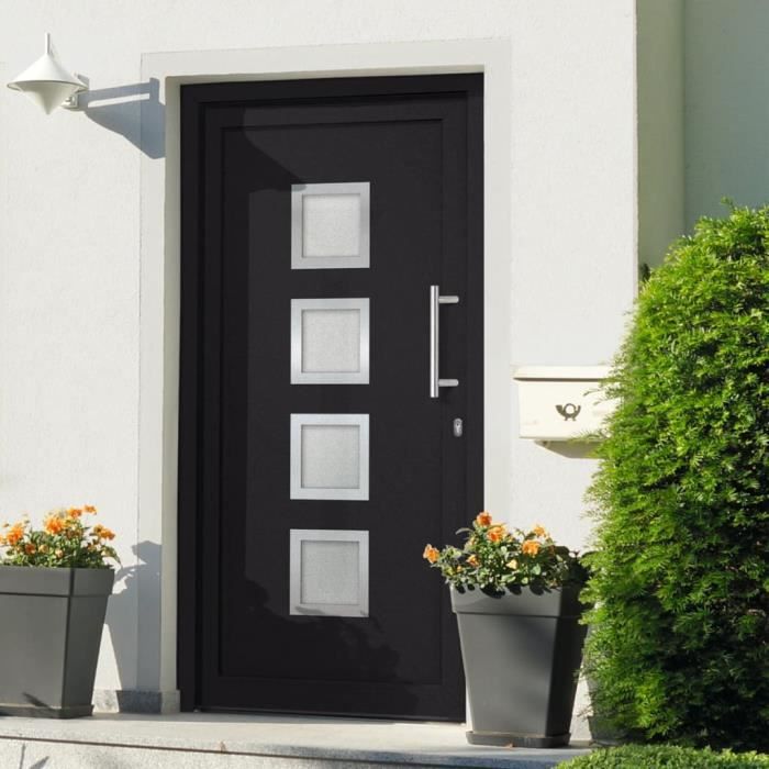 vidaXL Porte dentrée Anthracite 88x200 cm