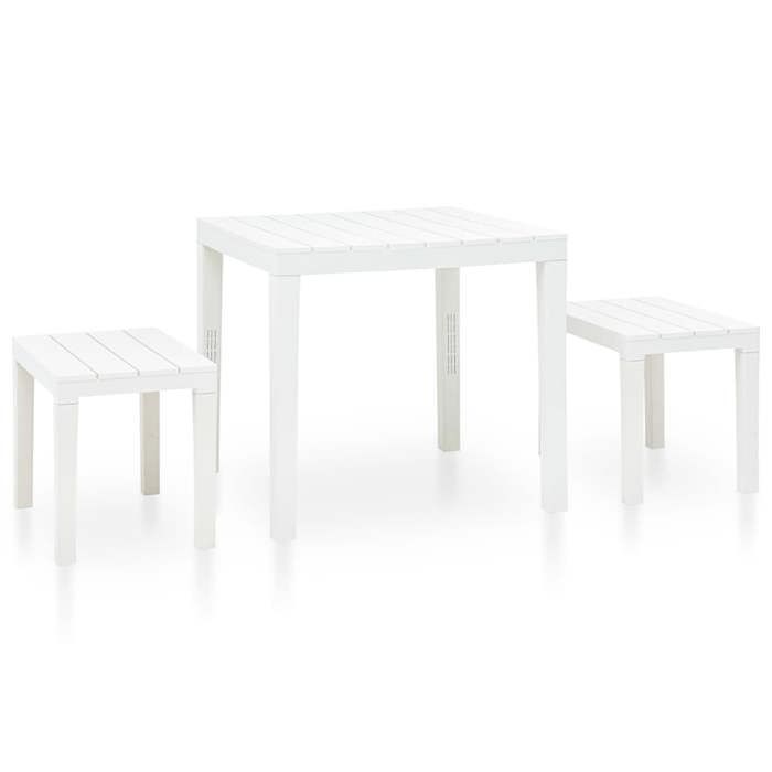 VIDAXL Table de jardin avec 2 bancs - vue 2