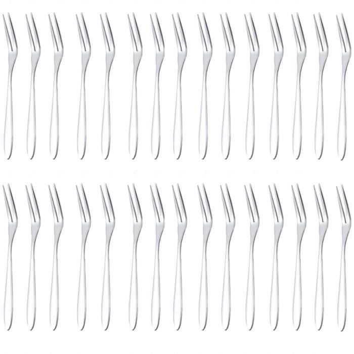 Gifcomda Lot de 24 Fourchettes de Table en Acier Inoxydable, 7,87