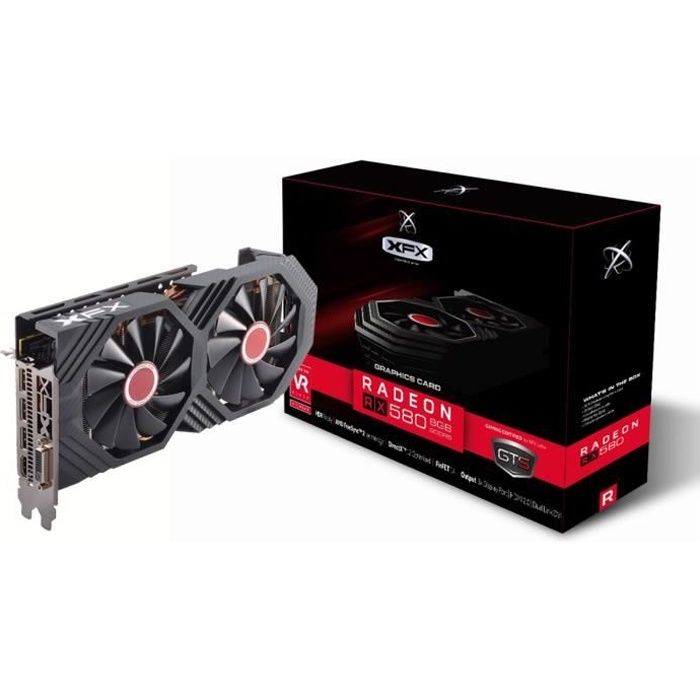 XFX Carte graphique Radeon RX 580 GTS Black Edition - 8 Go - GDDR5