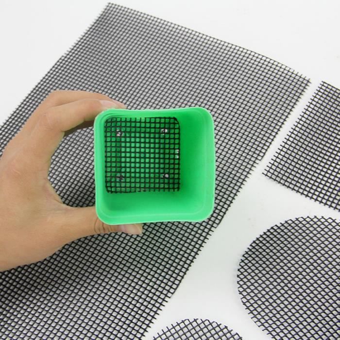 40 Tapis De Drainage Pour Pots De Fleurs – Maille Anti-Terre Pour Bonsaï, Plantes D’Intérieur/Extérieur