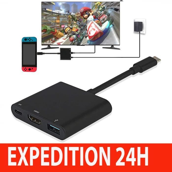 Adaptateur USB C vers HDMI, Sortie Thunderbolt 3 vers HDMI 4K avec