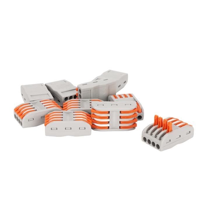ZJchao Connecteurs De Fil Étanchés IP68 - Connecteur Rapide 5 Conducteurs Pour Lumières LED Extérieures, Bornes Étanches 10-14mm
