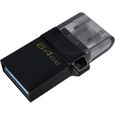 Kingston DataTraveler DTDUO3G2 microDuo3 G2 64Go Clé microUSB et USB Type-A ports pour Android OTG Noir-1