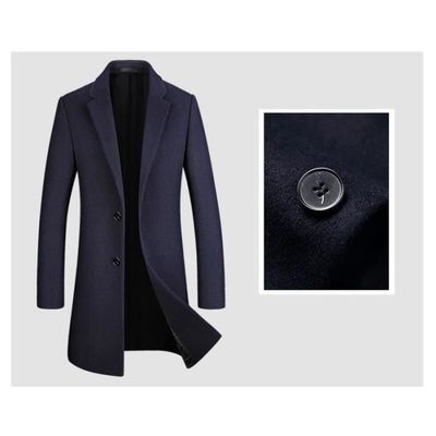Manteau D'hiver Long Pour Homme - Coupe Ajustée, Tissu Chaud Et Confortable - Veste Mi-saison, Style Décontracté - 6