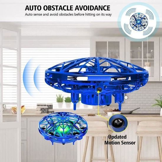 Mini Drone Volant OVNI Pour Enfants - Contrôle Gestuel Infrarouge, Hélices Sécurisées | Cadeau Garçon Fille 6-14 Ans - 2