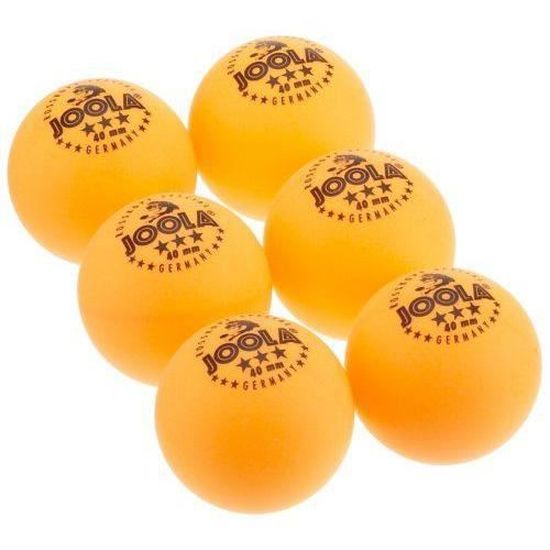 Joola Rosskopf Balles de tennis de table 3 étoiles Orange Lot de 6 - 44360