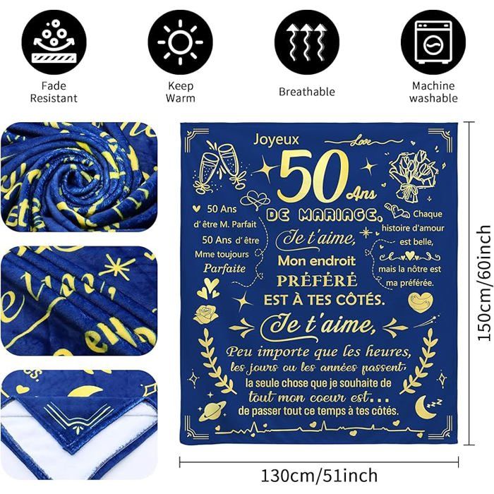 Coffret Cadeau Pour 50 Ans De Mariage