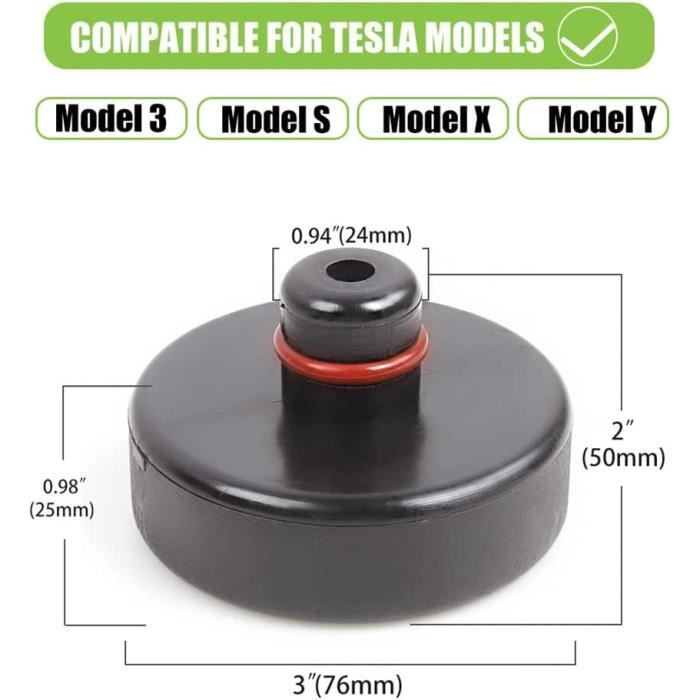 Jack Pad pour Tesla Model 3-Y-S-X, Tesla Jack Pad en Caoutchouc