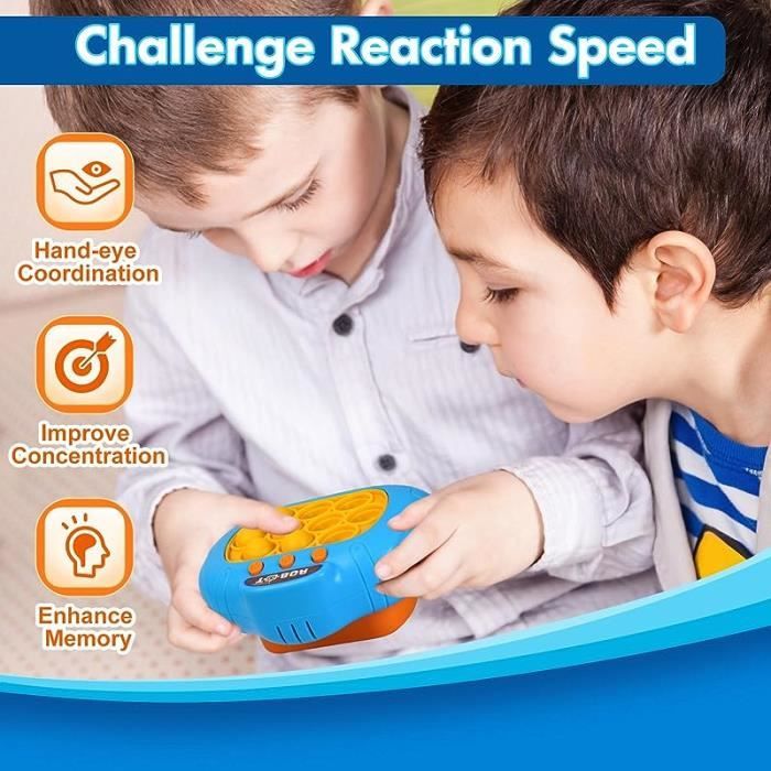 Console de jeu à pousser rapide pour garçons et filles Fidget mentaires  oriel à bulles jouet à réponse rapide cadeau d'anniversaire 3 ans 4 ans 5  ans 6 ans 7 ans --CHINA --X010-3