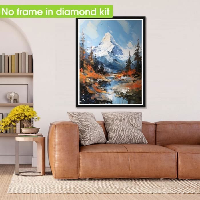 Bimkole Peinture par Numéro Adulte Kits, Kit de Peinture à l'huile Numérique Paysage, Toile Pinceaux Acrylique Décor 40x50cm