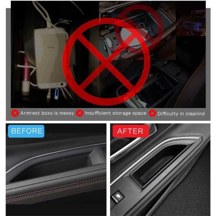 Boîte De Rangement Pour Portière Avant Peugeot 3008 GT / 5008 GT (2017-2022) - 2 Pièces - Plastique Haute Qualité - Installation Facile