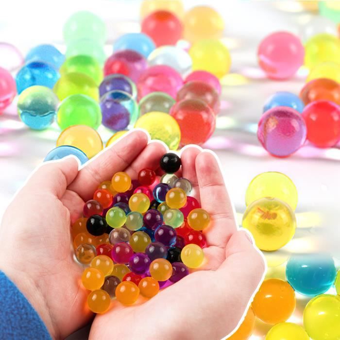Perles d'eau, boules de gel 7-8mm, 60 000 en bouteille, billes absorbantes  Vase décoration perles d'eau couleur - Cdiscount Maison