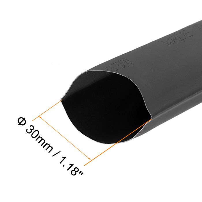 Gaine Thermorétractable Avec Colle – Rapport 2:1 Et 3:1, Noire, Pour Isolation Et Protection De Câbles électriques