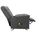 7800FRDECO- Fauteuil électrique de massage,sofa Vintage Fauteuil relax Fauteuil TVinclinable électrique Gris clair Tissu-2