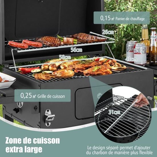 Plaque Diffuseur De Chaleur Pour Barbecue à Gaz - Fer Inoxydable - 37x10,3x4,2 Cm - Répartition Homogène De La Chaleur