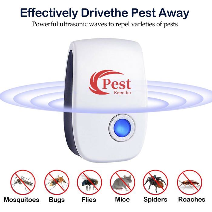 Répulsif Ultrason Anti-Rongeurs Et Insectes - 6 Pièces - Pour Souris, Rats, Cafards, Moustiques - Sans Produit Chimique