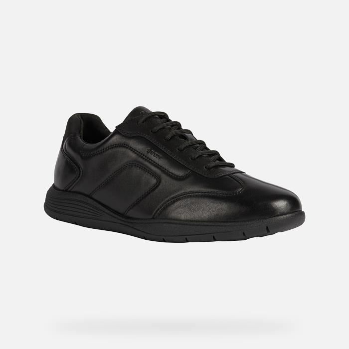 Baskets basses homme GEOX U SPHERICA EC2 Cuir Noir Lacets Noir Cdiscount Chaussures