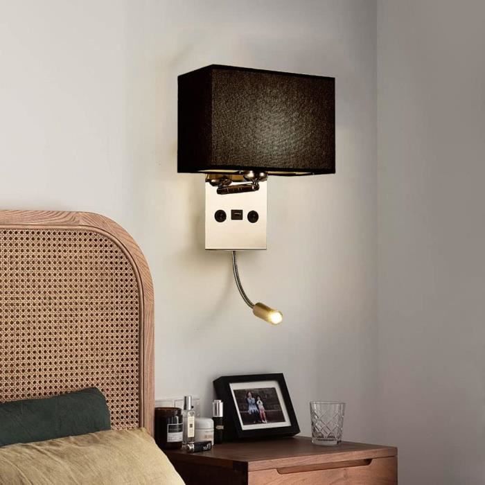 Liseuse Lampe de chevet flexible avec interrupteur, 1 LED CREE 3 W, bronze  - Cdiscount Informatique