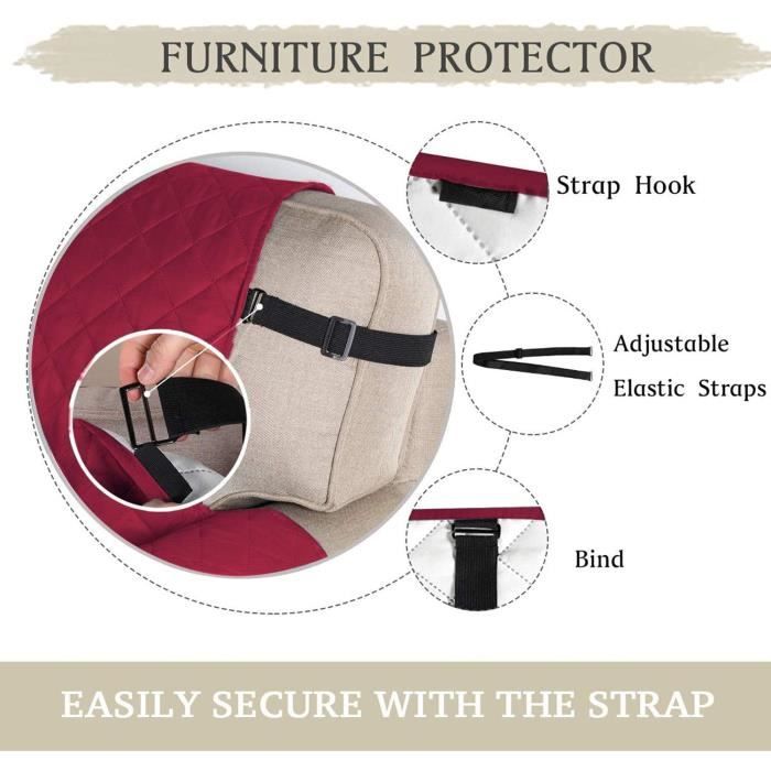 CHUN YI Protège Canapé Antidérapant Housse De Canapé Matelassé Pour