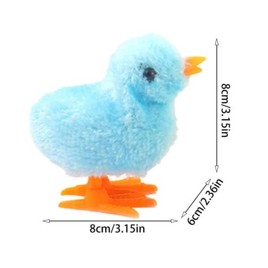 Jouet Mécanique Poussin Sauteur - Remontage, Ressort - Cadeau Surprise, Décoration Pâques - Dès 3 Ans