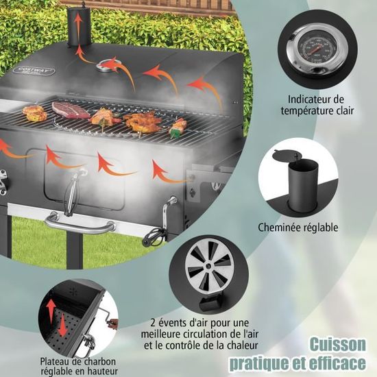 Barbecue charbon sur chariot Napoleon Pro 605