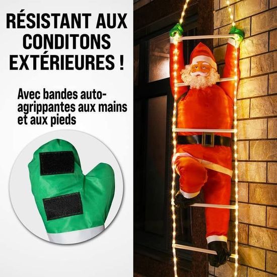 Pere Noel Grimpeur Sur Echelle Illuminee Par 120 Led Decoration Pour Interieur Et Exterieur Achat Vente Personnages Et Animaux Bientot Le Black Friday Cdiscount