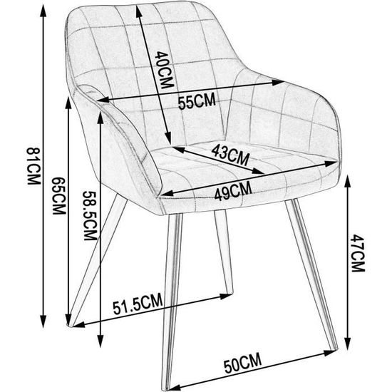 WOLTU 6 X Chaises de Salle à Manger Assise en Similicuir Design Moderne,BH29ws-6 Blanc