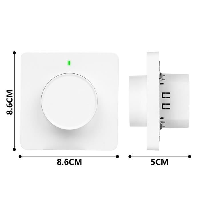 Variateur de lumière Interrupteur tactile WiFi Interrupteur tactile WLAN  Encastré Smart LED