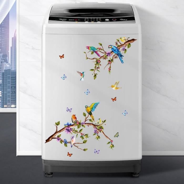 Stickers Fenêtre Fleurs - Déco Vitre Anti-Collision Oiseaux Et Décoration Printanière