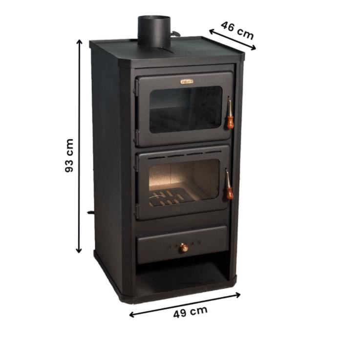 Poêle à bois avec four Fusio 7,12 kW – Chauffage et cuisson 7,12 kw