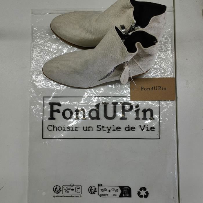 Bottine femme sale bout rond