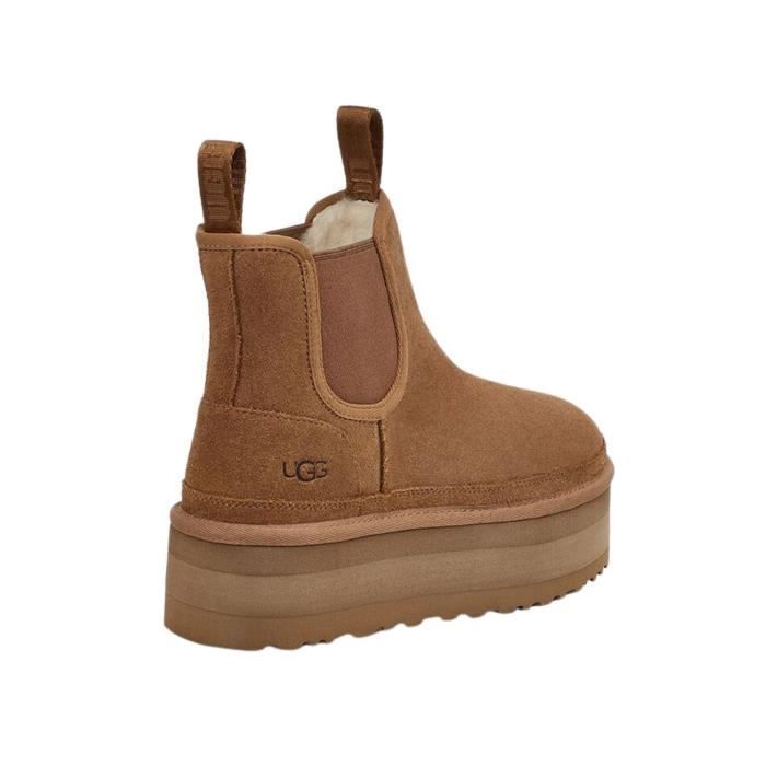 Bottes UGG Neumel Platform Chelsea Ch taigne Femme Daim Nubuck