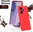 Coque pour Xiaomi Redmi Note 13 Pro Plus 5G (Pro+ 5G) Liquid Silicone Case Épaissi avec Doublure en Microfibre Protection - Rouge-4