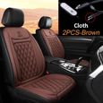 2Pcs Brown -Karcle – coussin chauffant électrique pour siège de voiture, housse chauffante pour siège de voiture en hiver, accessoir-0