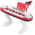 DREAMADE 37 Touches Clavier Piano Numérique Électronique pour Enfant avec Microphone et Fonction Enregistrement et de Lecture,Rouge-0
