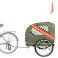 MENGDA Remorque de vélo pour Animaux de Compagnie - Cadre Pliable avec Roues de 48cm - Transport Animaux - Facile à installer-0